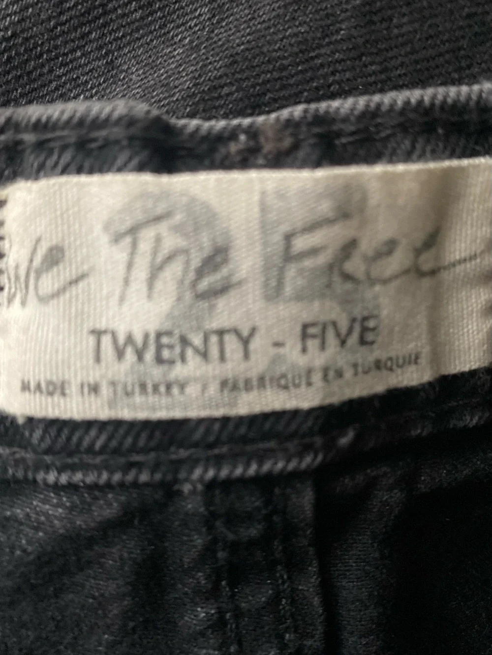 We The Free Twenty - Five  Black Ripped  Jeans Sz 25